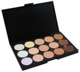 Paleta profissional com 15 corretivos e iluminadores